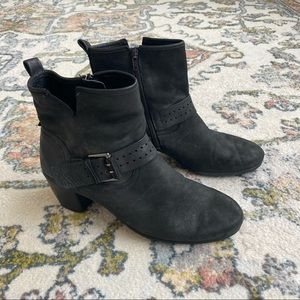 Ecco Black Soft Leather Booties